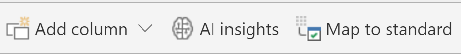 Power BI AI Insights in top menu bar