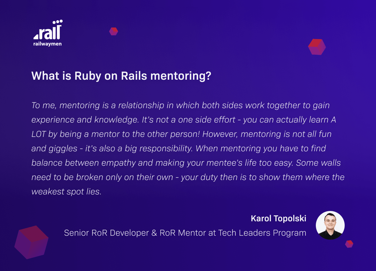 What is Ruby on Rails mentoring?