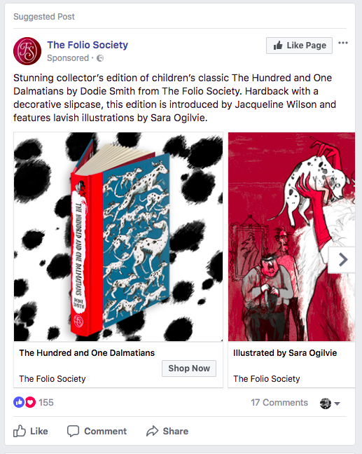 Folio Society Social Media retargeting ) custom audiences