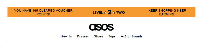 ASOS loyalty scheme dynamic content in email marketing campaign 
