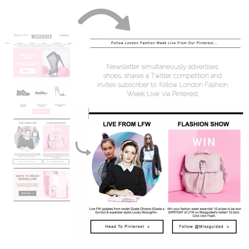 Missguided email marketing_social media promotion 
