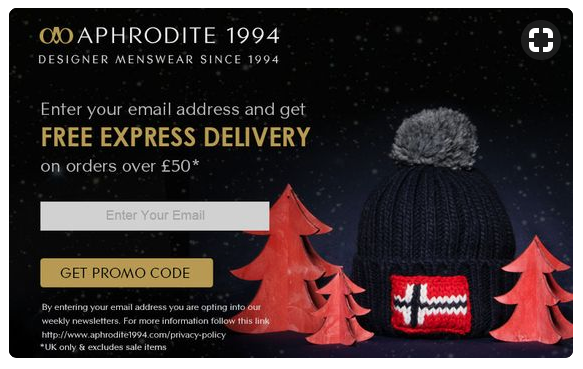 festive popup Christmas campaigns 