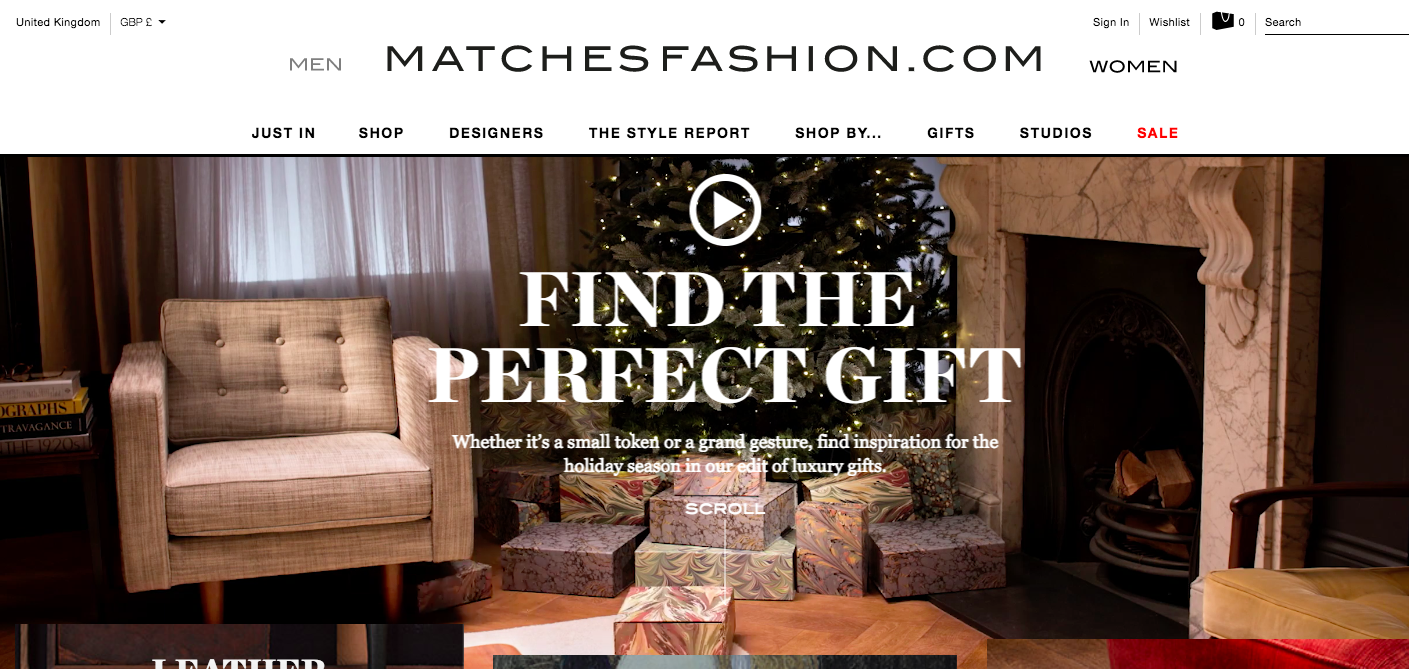 Matches fashion shoppable video