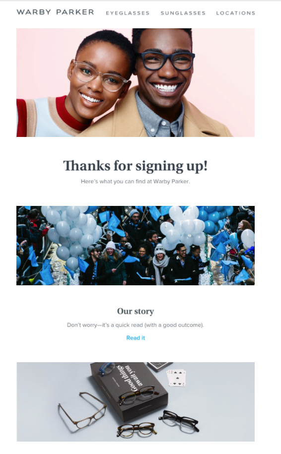 Warby Parker welcome email .png