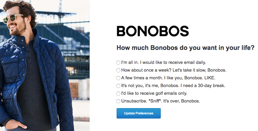 bonobos preference centre 