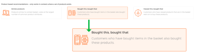 bought this bought that product recommedations engine example