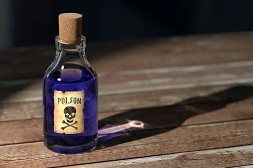 Purple Poison Bottle Phthalate Accelerator chemical