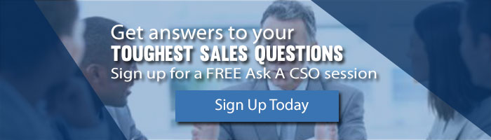 Sign up for your free ask a Chief Sales Officer (CSO) session today