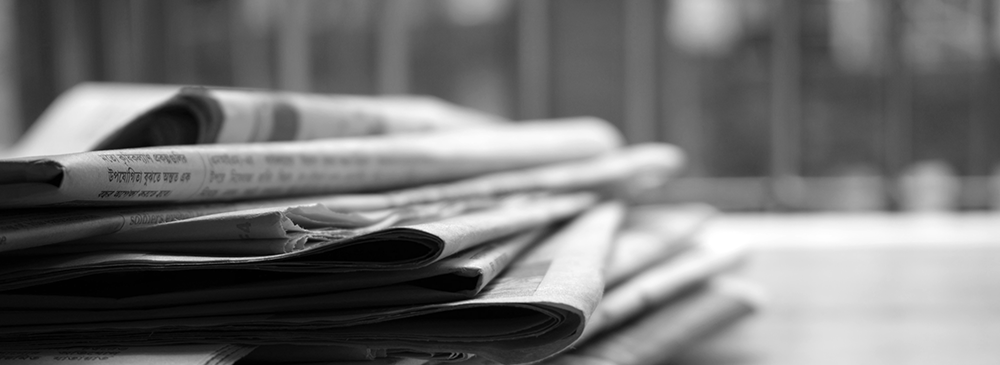 Newspaper on a table