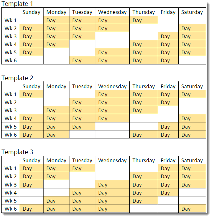 8 Hour Shift Schedule Template Inspirational 8 Hour Shift Schedules for 7  Days A Week Regulationsintel