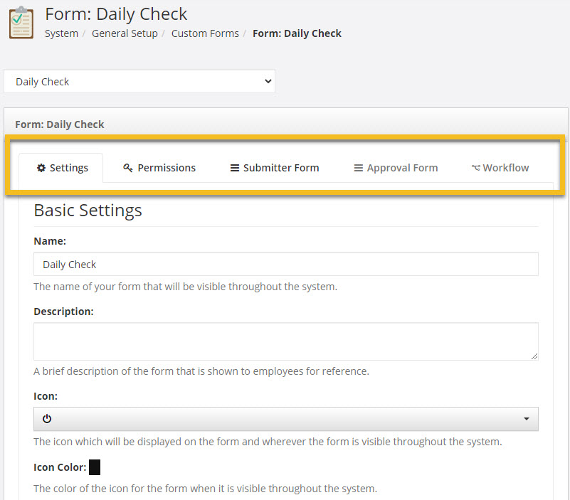 Custom Form creator in PlanIt Police scheduling software.