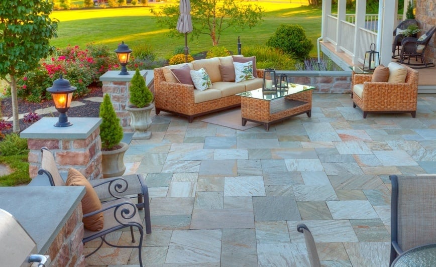 Install A Paver Or Natural Stone Patio, Cost Of Stone Patio Per Square Foot