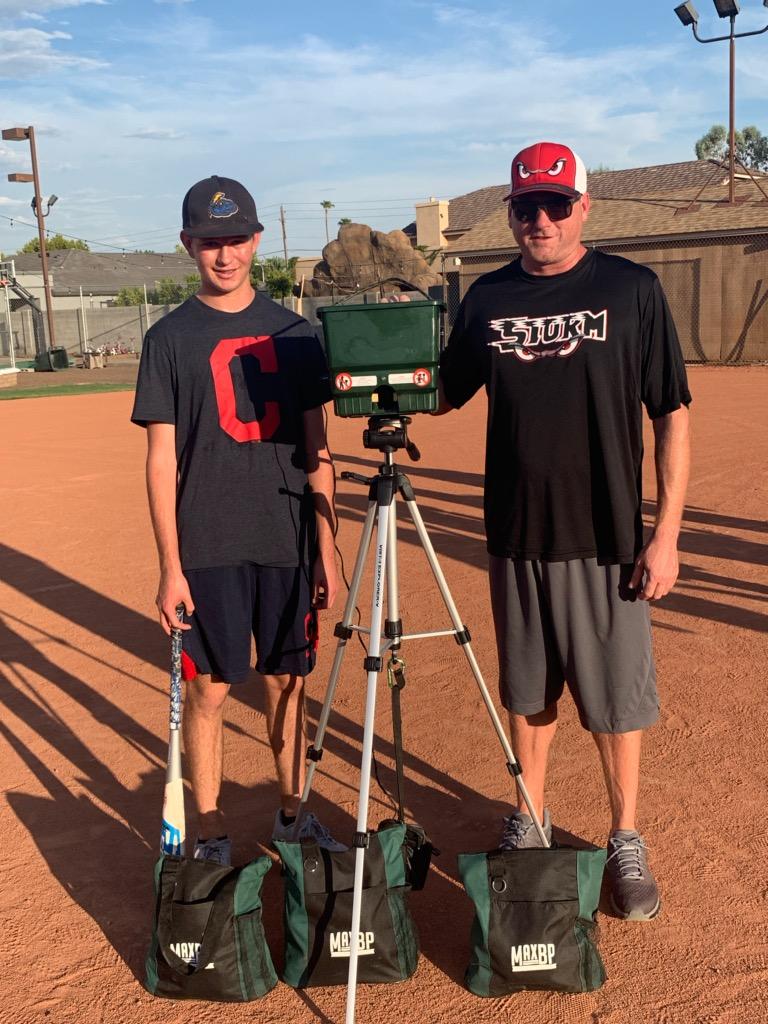 Nate Denton and his son Brandon have found that training with MaxBP is a bonding experience and a very practical practice tool for baseball.