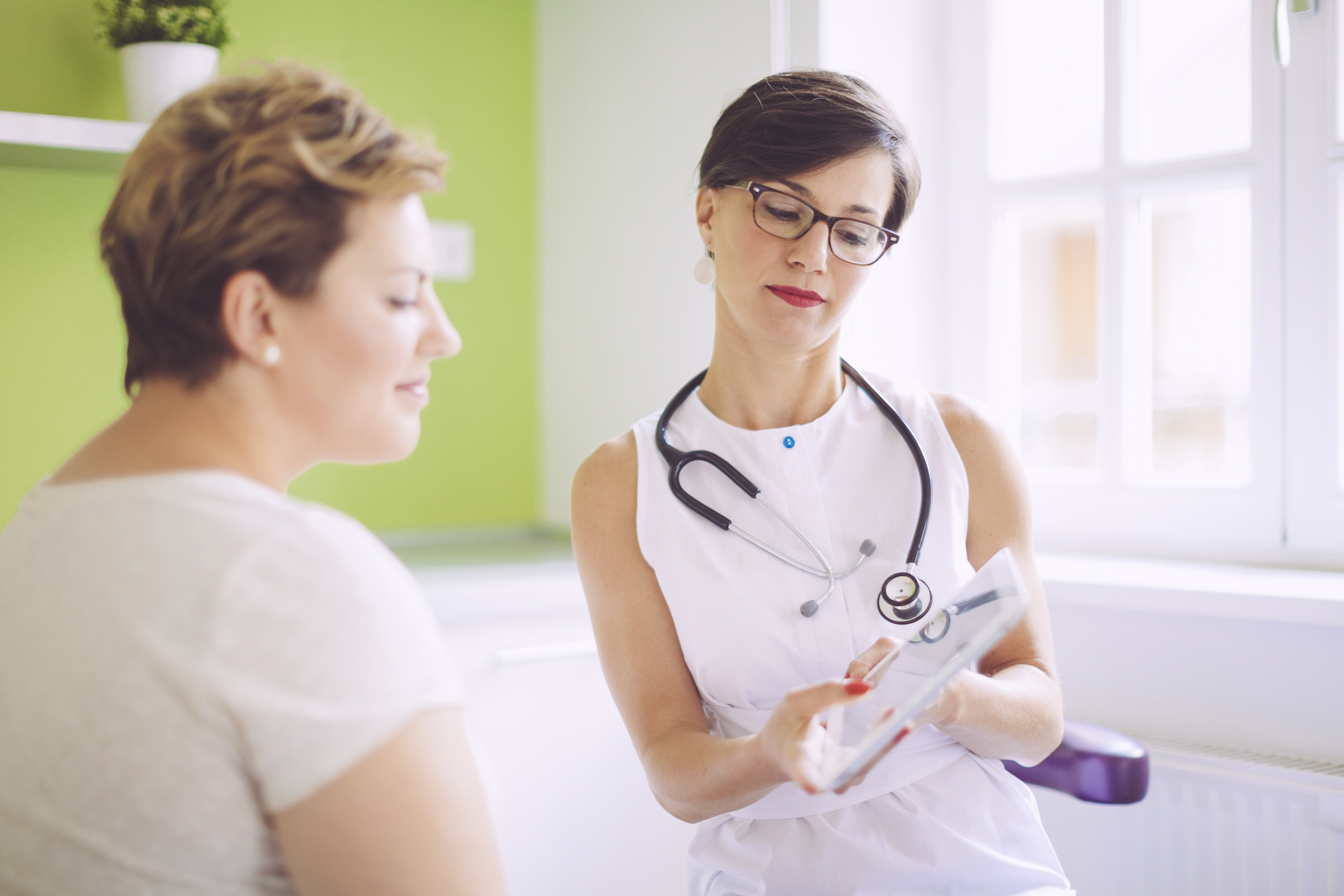 Woman at the doctor