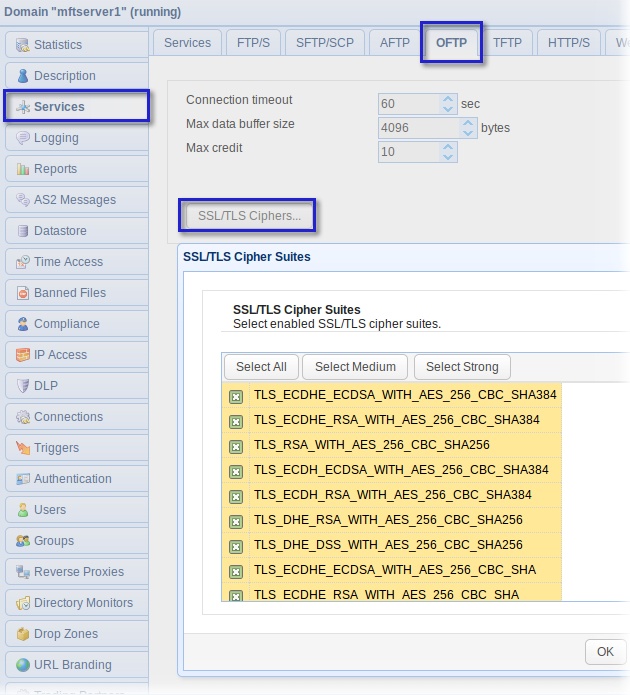 Choosing Ssl Tls With Aes 256 Cipher Suites For Oftp Choosing Ssl Tls With Aes 256 Cipher Suites For Oftp