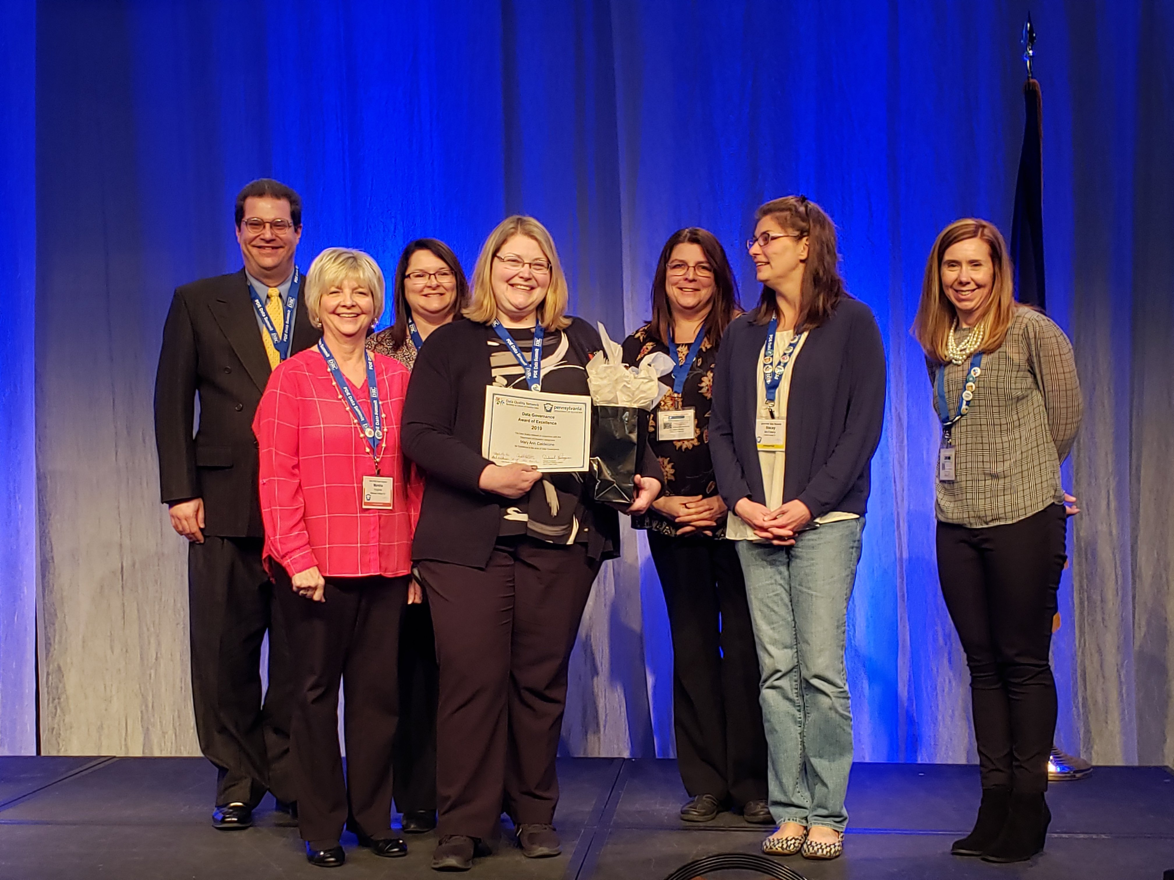 Mary Ann Calderone winner of the 2019 Data Quality Network Data Governance Award of Excellence