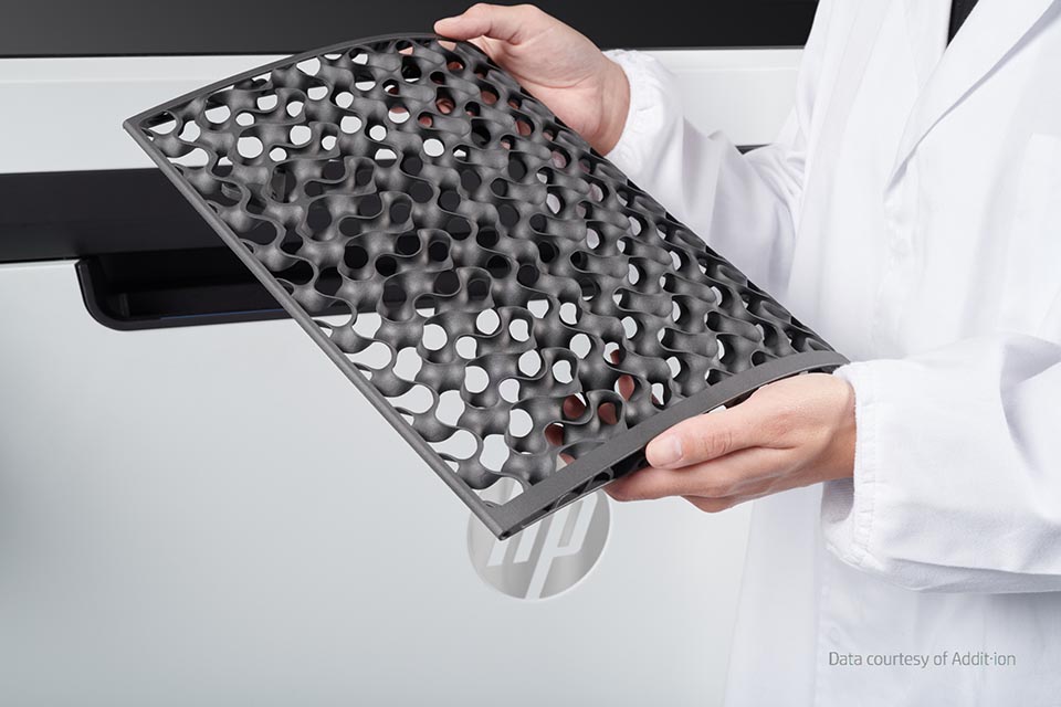 Aerodynamic wing printed with HP JF 5200 3D and HP 3D HR PA 12 - Data courtesy of Addit·ion