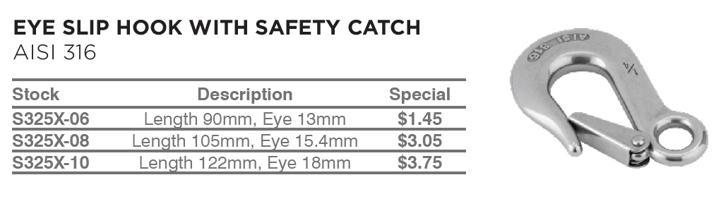 Special-eye-slip-hook-safety-catch