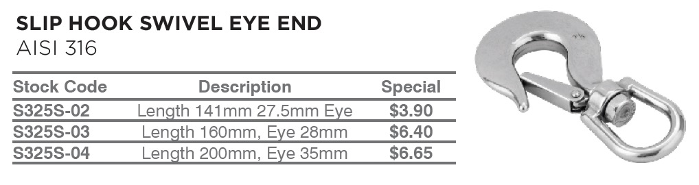 Special-slip-hook-swivel-eye-end