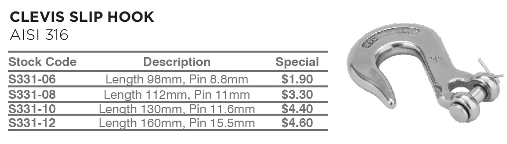 Specials-clevis-slip-hook