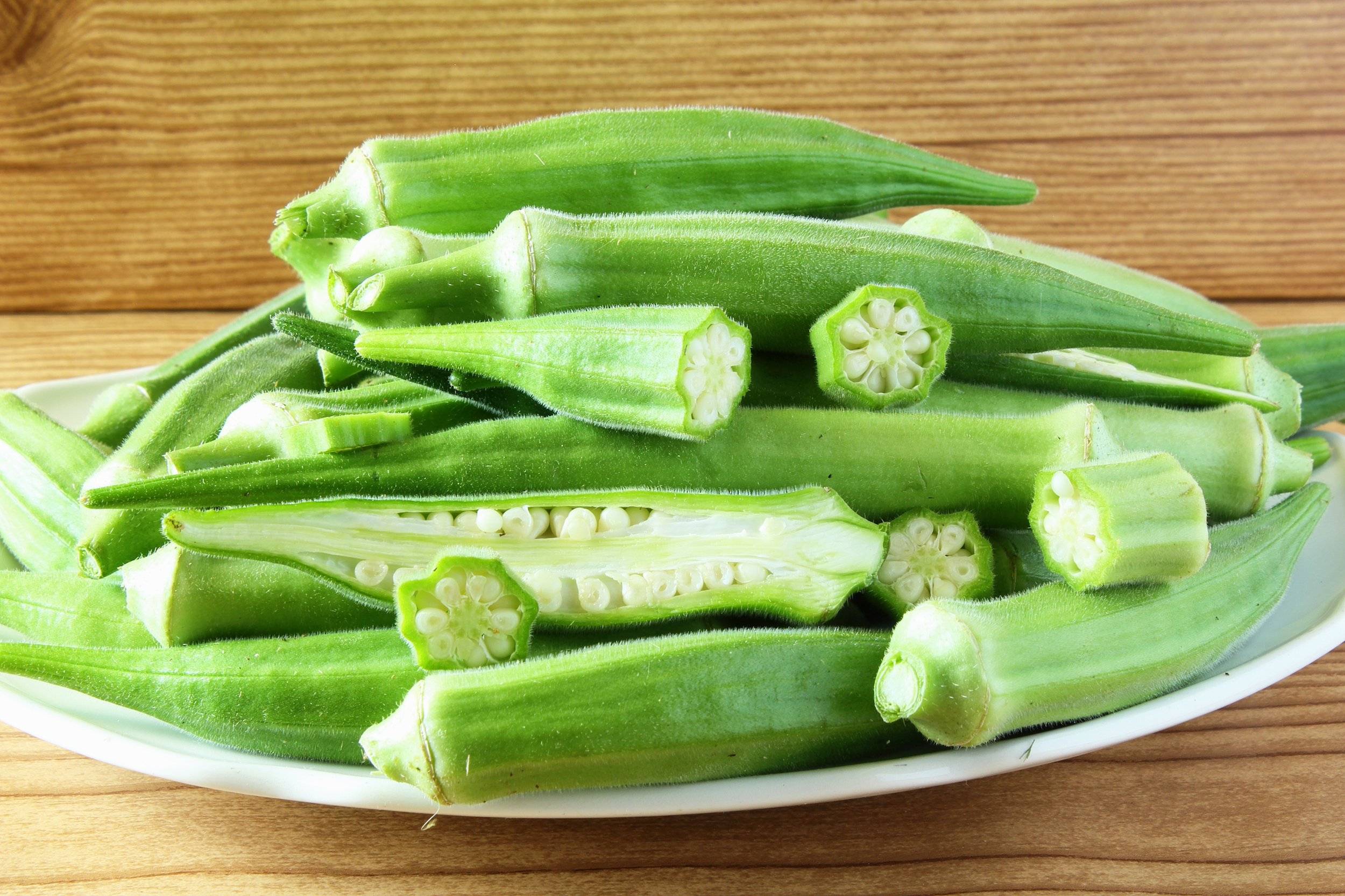 Okra plant