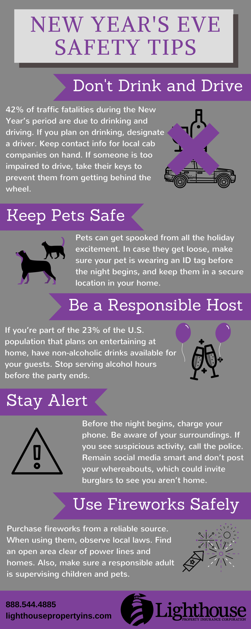 New Year&#039;s Eve Safety Tips Infographic