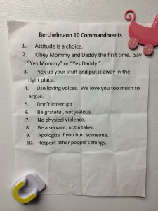 The rules of the house
