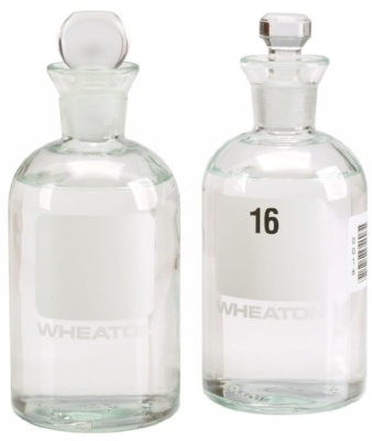 Unnumbered 300mL Capacity Case of 24 Wheaton 227498 Glass BOD Bottle without Stopper 69mm Diameter x 165mm Height 