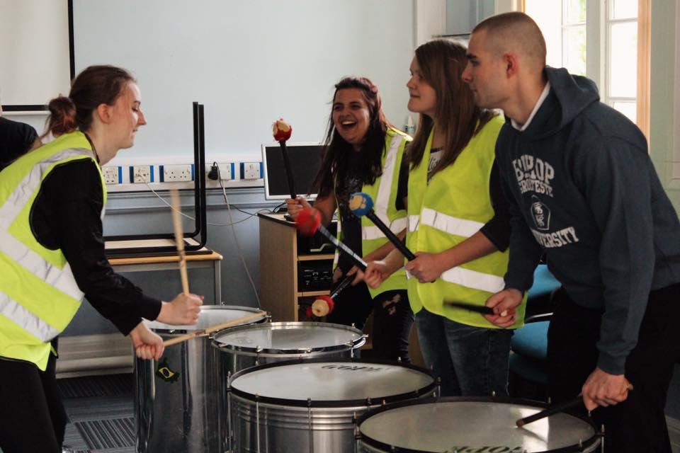 Samba band for young carers at BGU