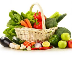 a basket of nutritional items to stay healthy this winter season