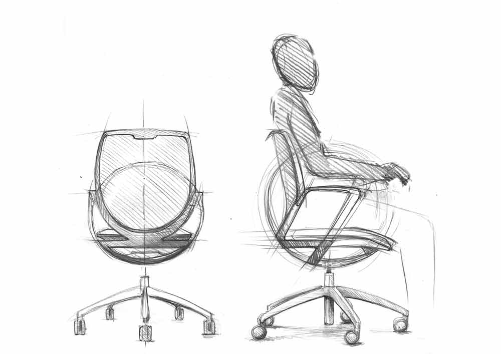 giroflex 313 sketch by paolo fancelli flokk design furniture
