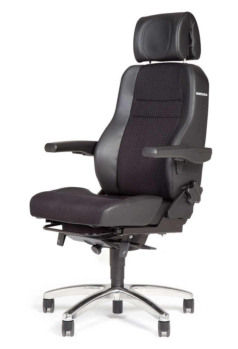 BMA Secur24 basic 24/7 desk chair leather black
