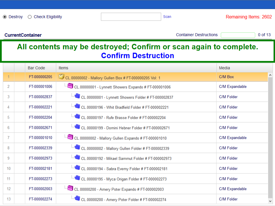 Automating the destruction of physical records - Full Box Destruction-1