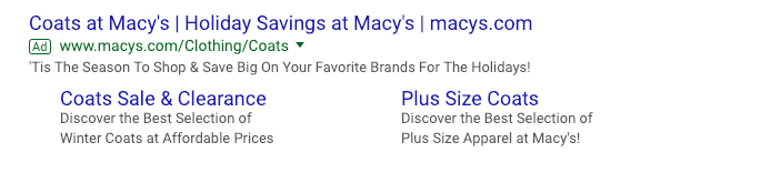 Example of Google Ad