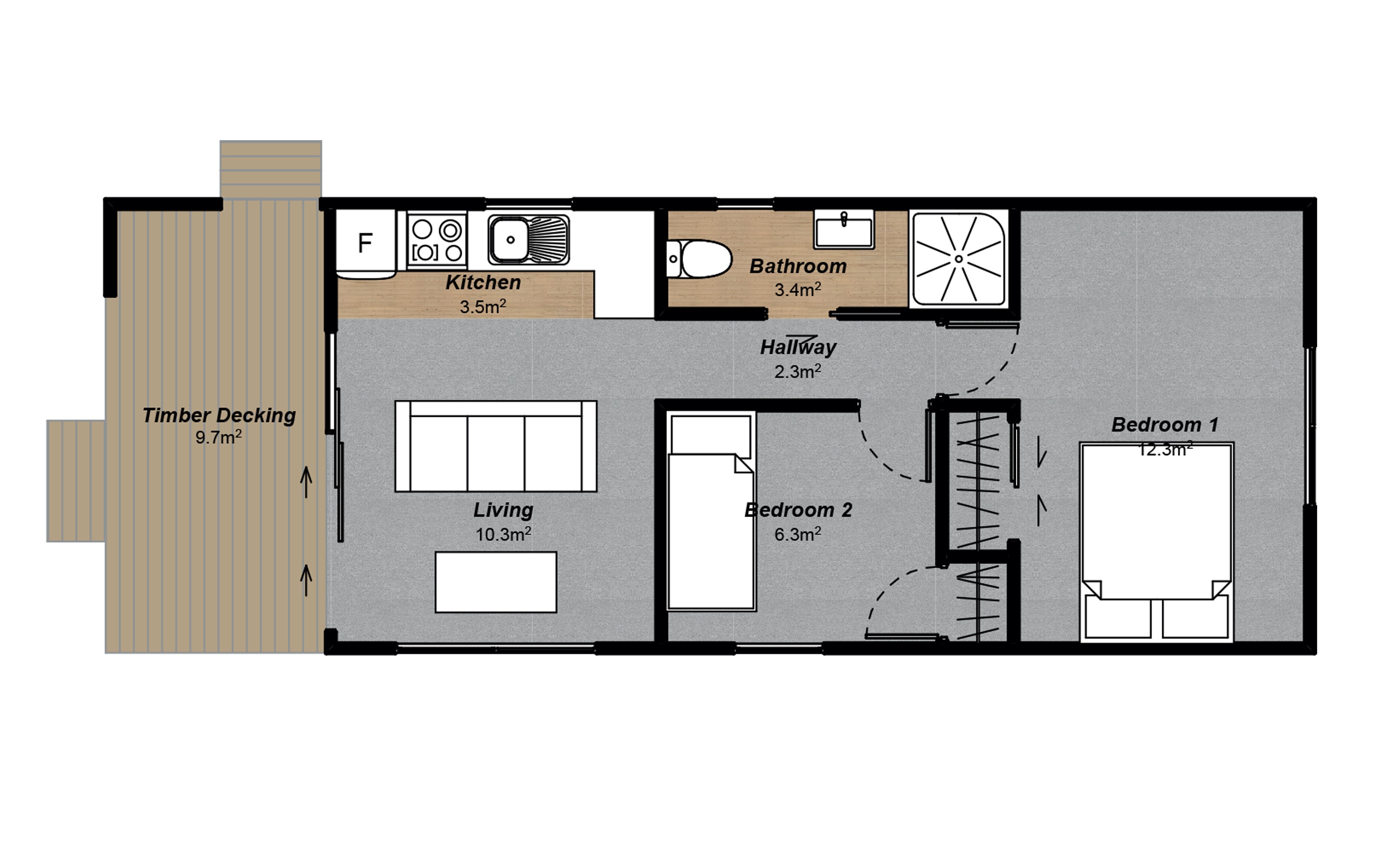 Genius 2 Bedroom Prefabricated Houses Genius 2 Bedroom Prefabricated Houses