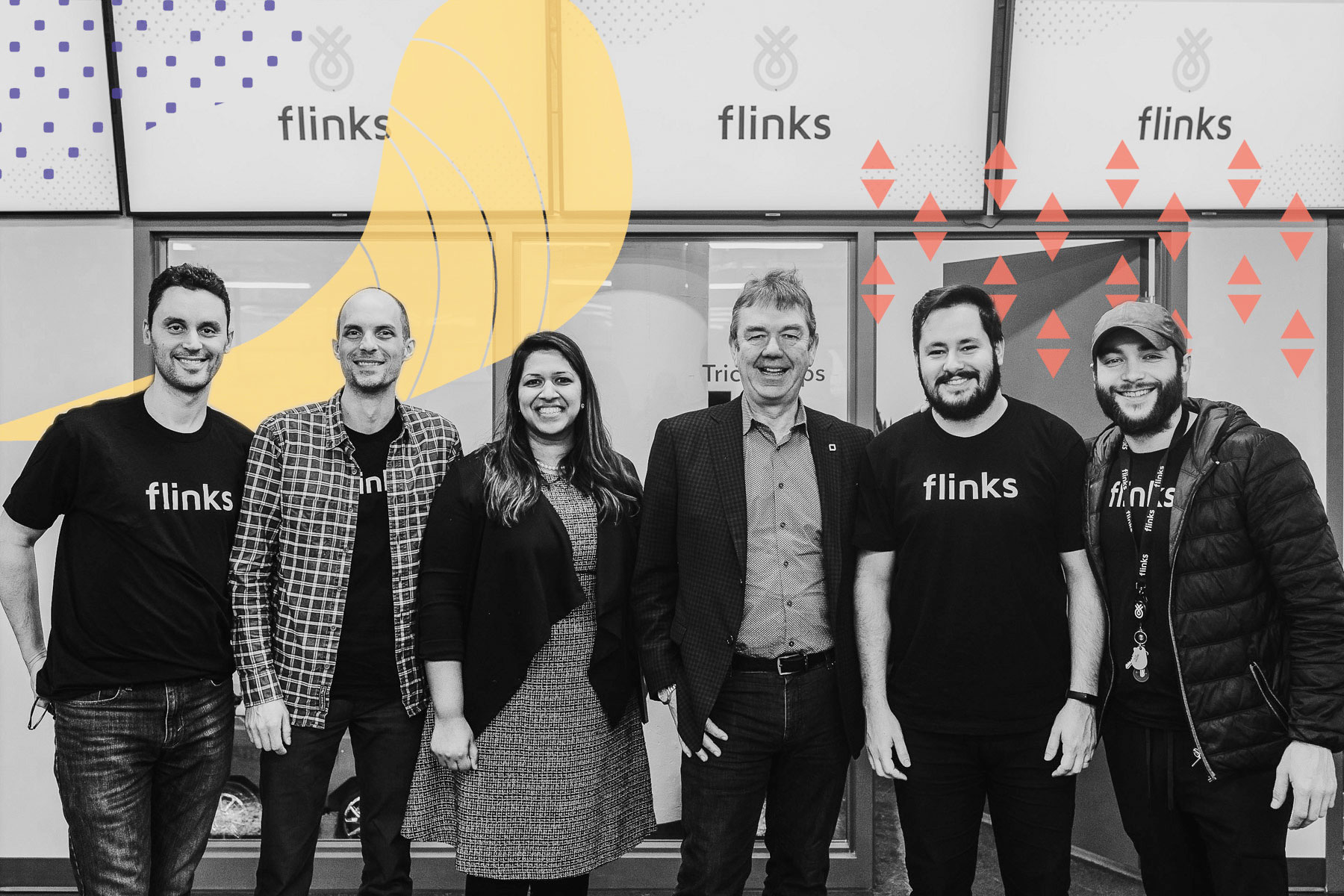 Andrew Moor visiting Flinks' office in 2019