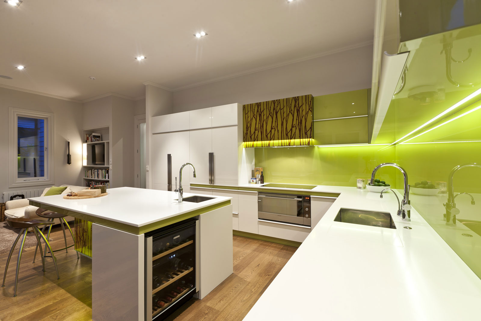 Kitchen with Colors, Lights, Design