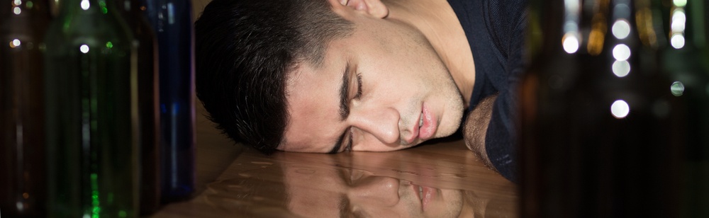 Drunk man passed out