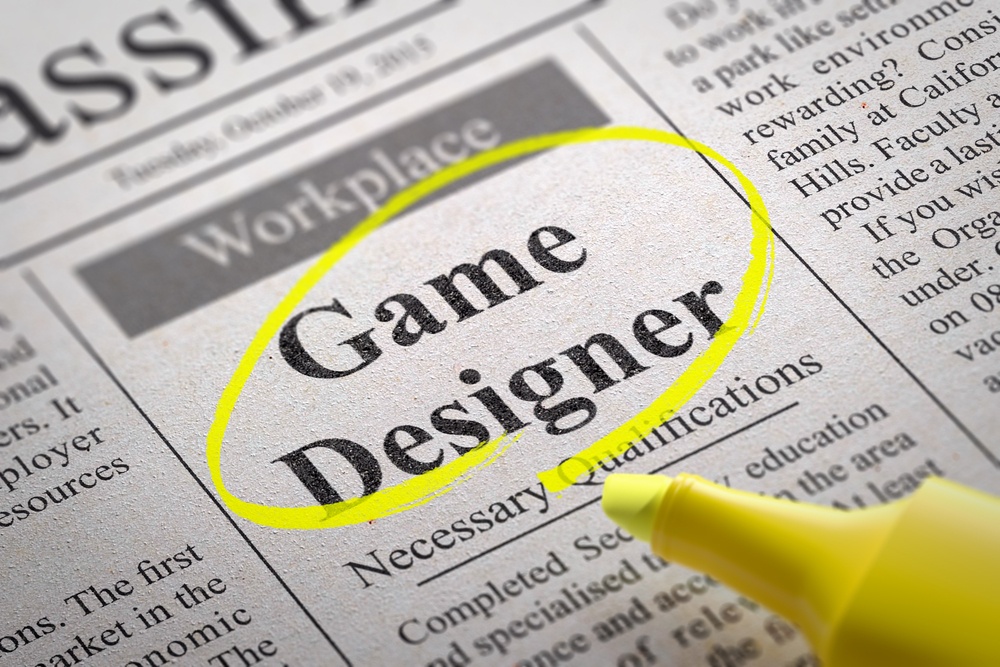 Game Designer Jobs in Newspaper. Job Search Concept..jpeg