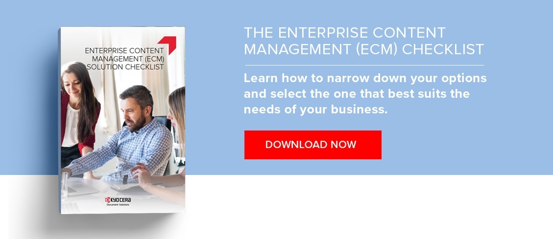 enterprise content management ECM checklist