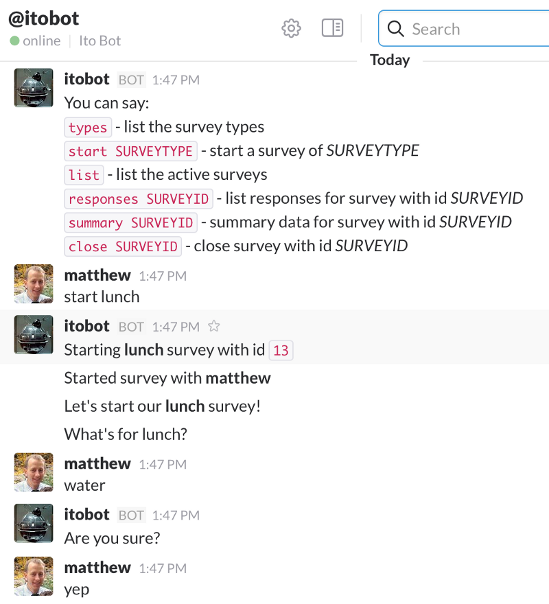 Interrogation via Slack