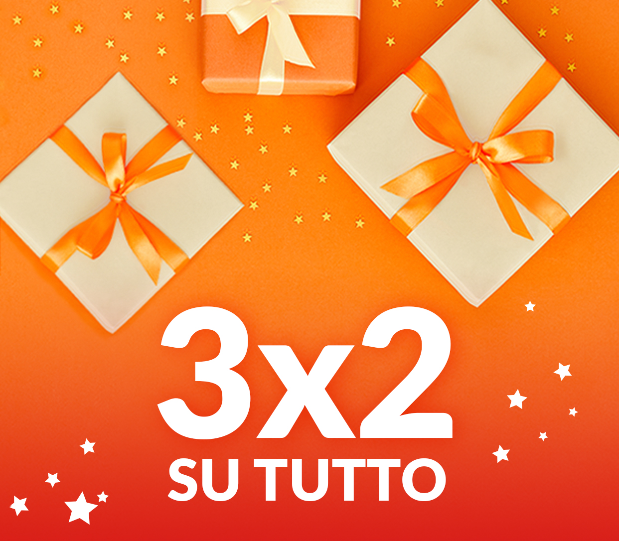 3x2 su tutti i prodotti. Il meno caro è in omaggio