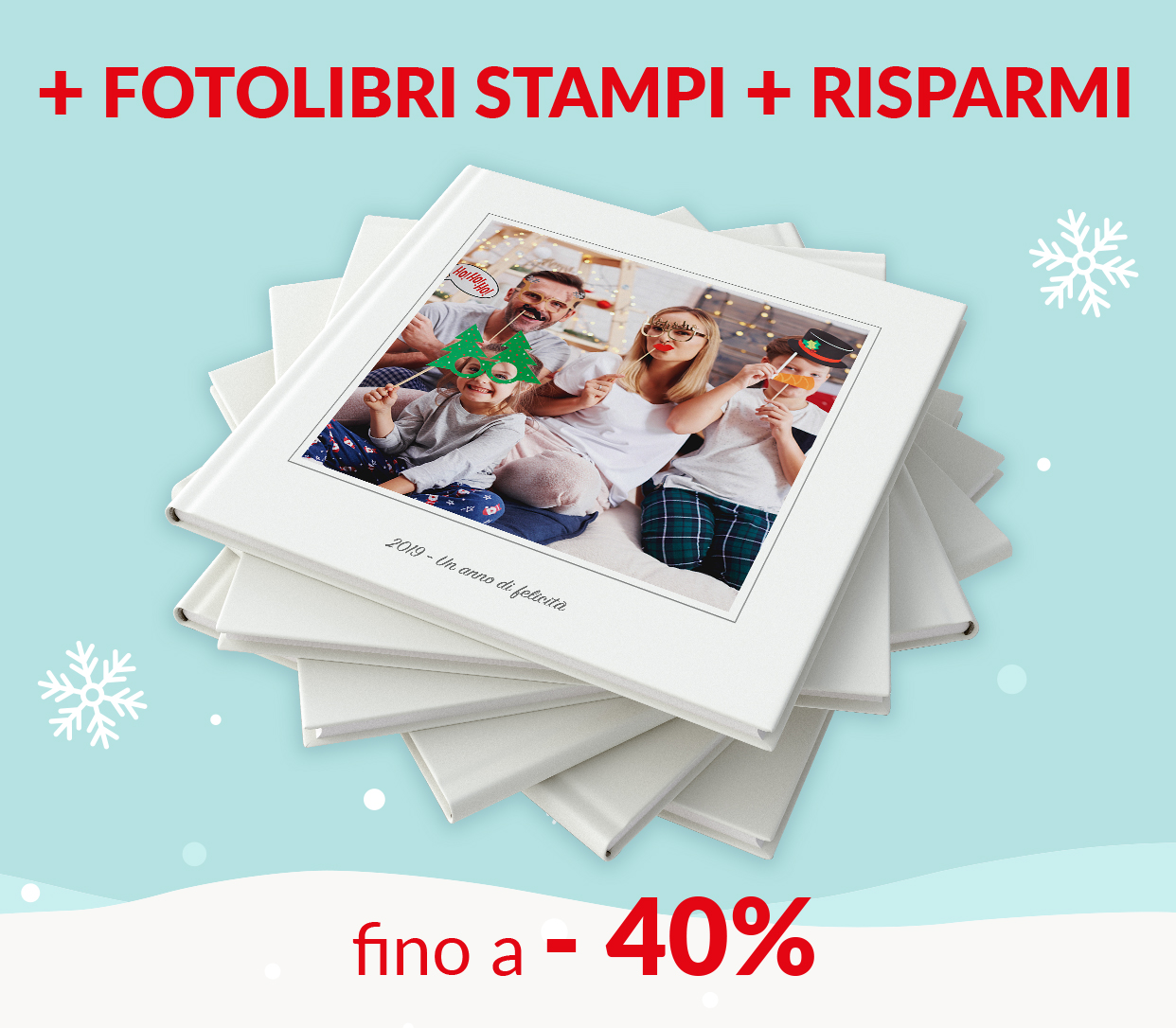 Fino a -40% sui FotoLibri, in base alla quantità