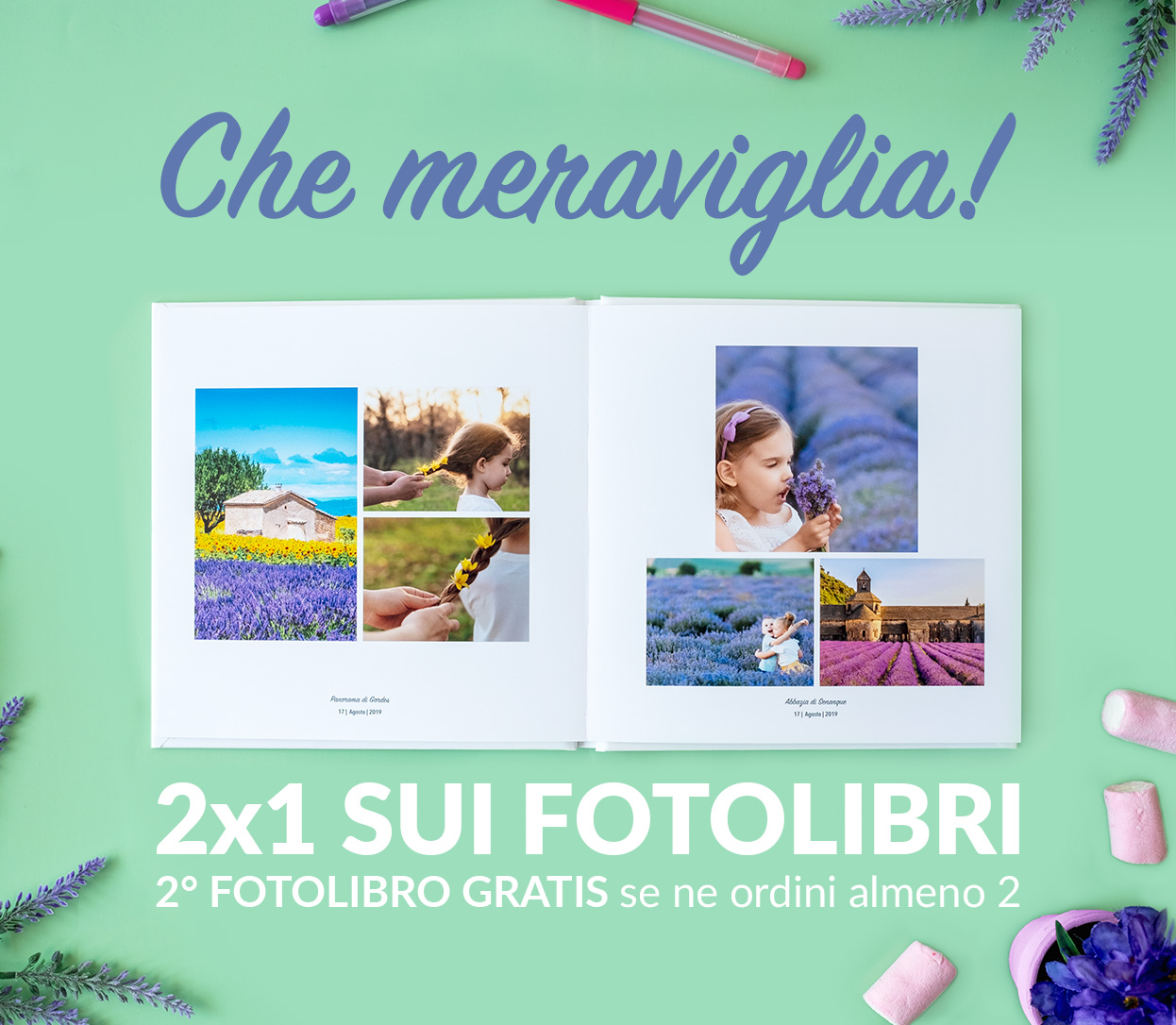 2° FotoLibro Gratis, se ne ordini almeno 2