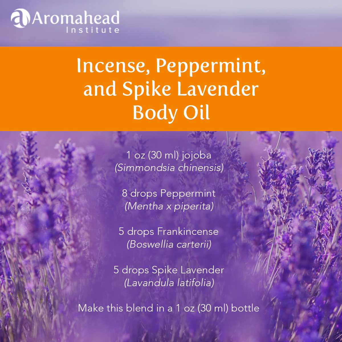 Blog-Oct 22-Incense Peppermint and Spike Lavender Body Oil- Recipe- 600 x 600