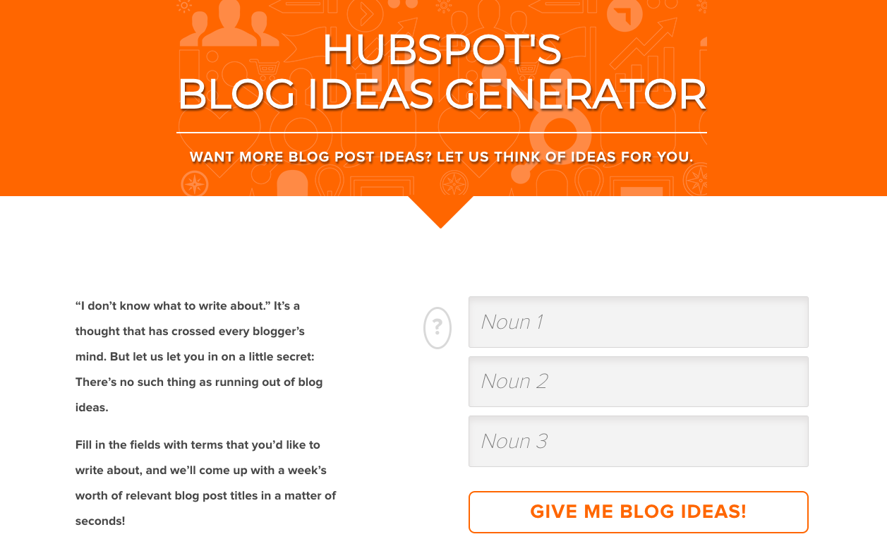 Hubspot Blog Ideas Generator
