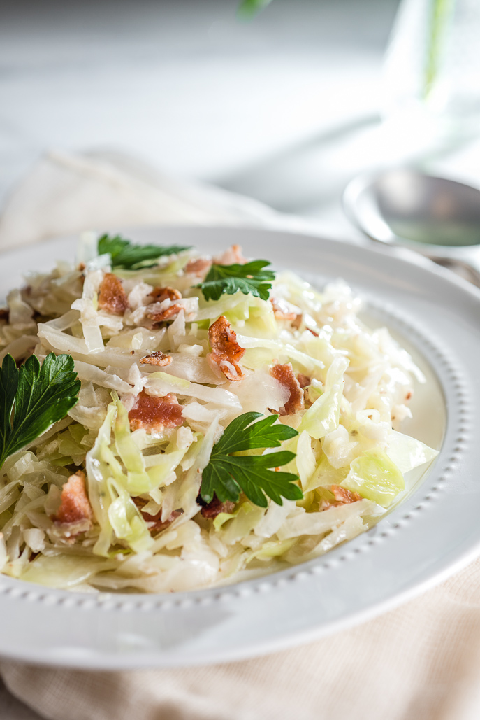 Creamed Cabbage with Bacon