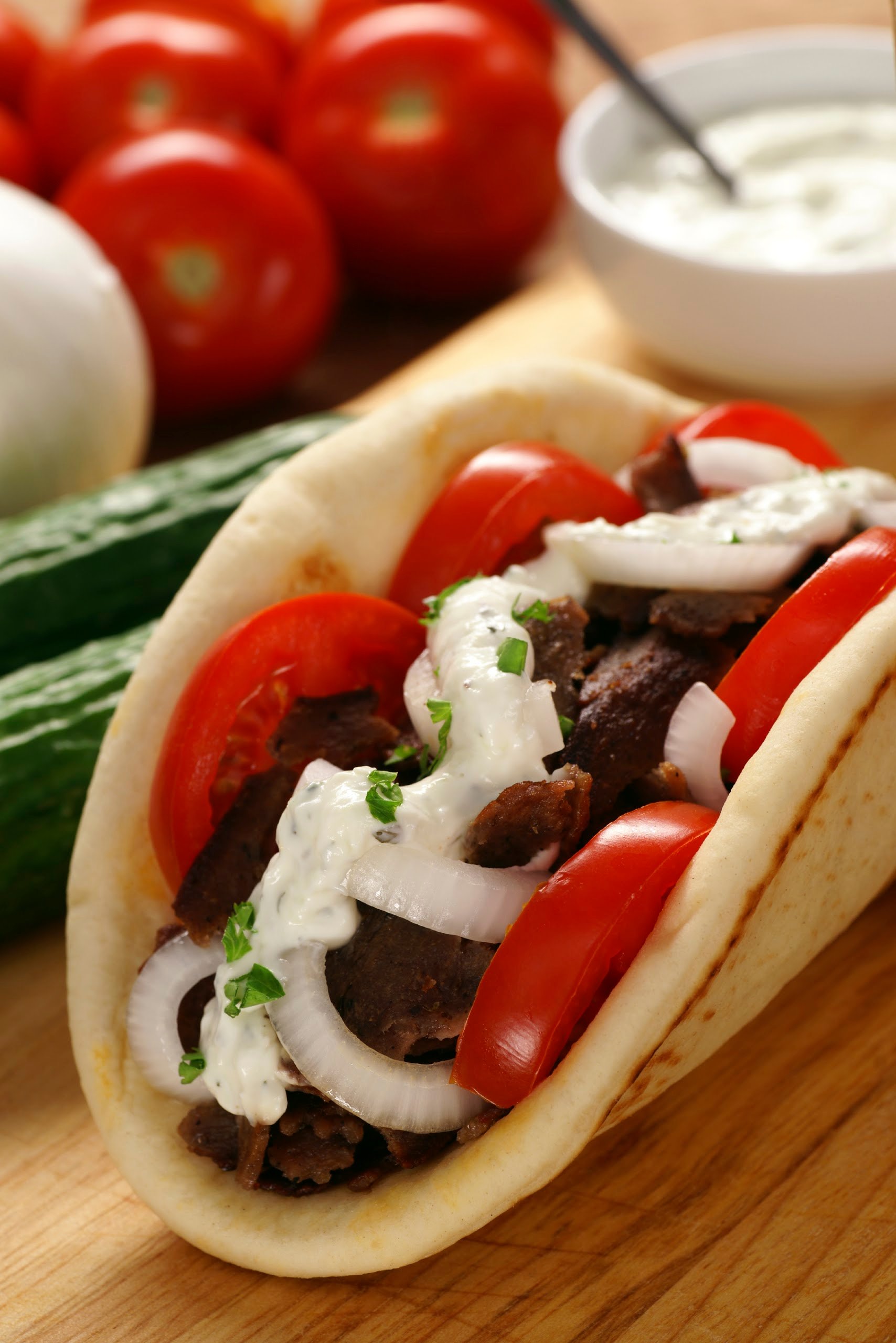 Delicious Greek Gyros from the Slow Cooker
