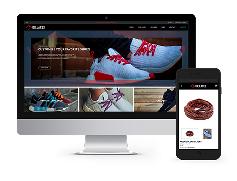 DoctorLaces website displayed on desktop and mobile