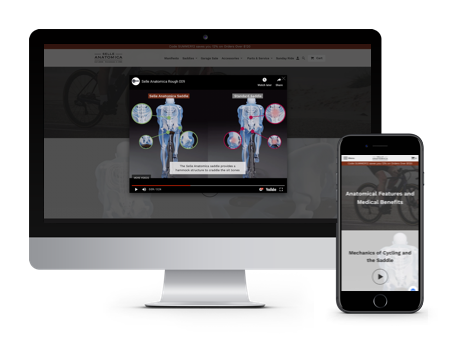 Selle Anatomica website displayed on desktop and mobile